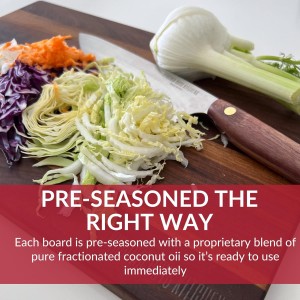  Black Walnut Wood Cutting Board by Virginia Boys Kitchens - Butcher Block Wooden Carving Board with Juice Well made from Sustainable Hardwood (17x11)