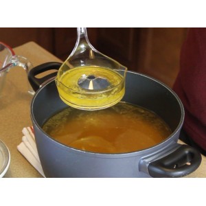 Fat Skimmer - Efficient Fat Separator for Soups, Stews, and Broths - Removes Fat Quickly and Easily - Made in USA, Original Inventor