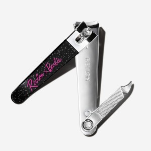 Revlon x Barbie Nail Clipper, Stainless Steel Non-Corrosive Mess Free Curved Blade Fingernail Toenail Cutter