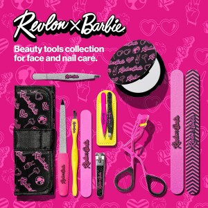 Revlon x Barbie Nail Clipper, Stainless Steel Non-Corrosive Mess Free Curved Blade Fingernail Toenail Cutter