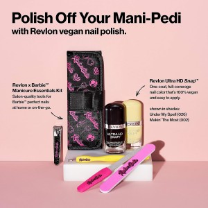 Revlon x Barbie Nail Clipper, Stainless Steel Non-Corrosive Mess Free Curved Blade Fingernail Toenail Cutter