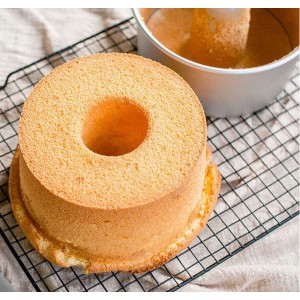 6 Inch Angel Food Cake Pan with Removable Bottom, Aluminum Round Tube Pan Chiffon Cake Mold Baking Tin