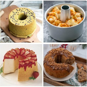 6 Inch Angel Food Cake Pan with Removable Bottom, Aluminum Round Tube Pan Chiffon Cake Mold Baking Tin