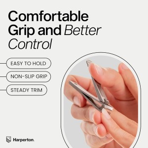 Ultra Sharp Nail Clippers Set - 2 Pack Stainless Steel Fingernail & Toenail Trimmers with Built-in Nail File for Women & Seniors (Silver)