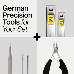 Ultra Sharp Nail Clippers Set - 2 Pack Stainless Steel Fingernail & Toenail Trimmers with Built-in Nail File for Women & Seniors (Silver)