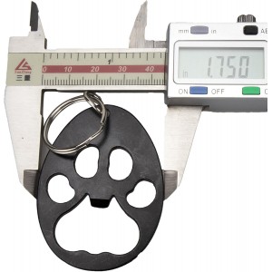 Swatom Dog Paw Keychain Bottle Opener Beer Opener Tool, Key Tag Chain Ring, 6 Piece