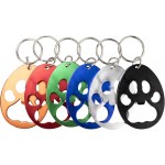 Swatom Dog Paw Keychain Bottle Opener Beer Opener Tool, Key Tag Chain Ring, 6 Piece
