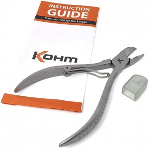 Kohm Ingrown Toenail Clippers | Super Control Cuticle Trimmer & Wide Jaws – Precision Stainless Steel Nail Nippers for Thick & Ingrown Nails | Podiatrist-Recommended Toe Nail Cutter