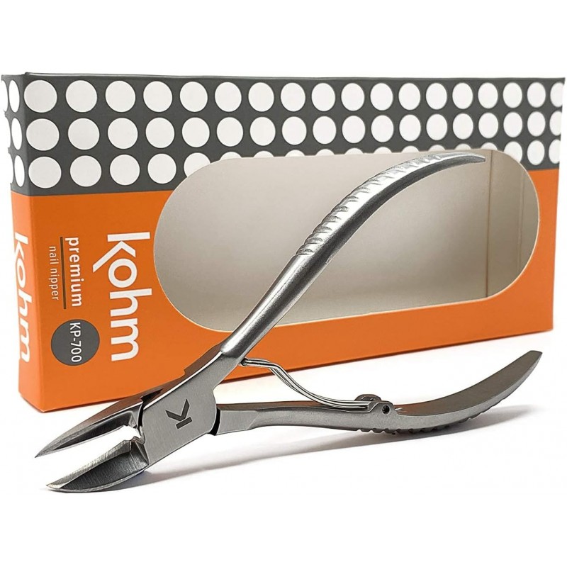 Kohm Ingrown Toenail Clippers | Super Control Cuticle Trimmer & Wide Jaws – Precision Stainless Steel Nail Nippers for Thick & Ingrown Nails | Podiatrist-Recommended Toe Nail Cutter