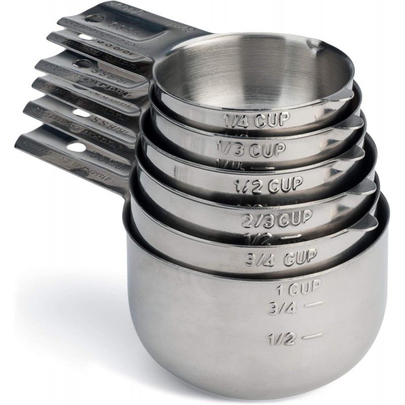 Stainless Steel Measuring Cups Set (6 Piece Set)