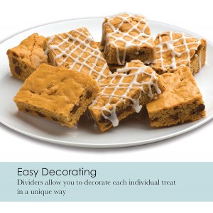 Chicago Metallic Professional Slice Solutions Brownie Pan, 9-Inch-by-13-Inch - , Dark Gray