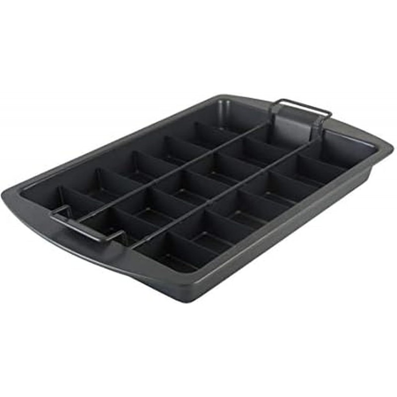 Chicago Metallic Professional Slice Solutions Brownie Pan, 9-Inch-by-13-Inch - , Dark Gray