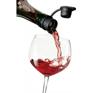 Haley's Corker 5-in-1 Wine Aerator, Stopper, Pourer, Filter, Recorker, 2-Pack Combo (Standard, Screwtop)