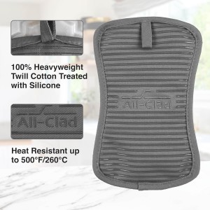 All-Clad Premium Pot Holder & Heating Pad, (2-Pack) Heat Resistant to 500 Degrees, 100% Cotton 10