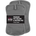 All-Clad Premium Pot Holder & Heating Pad, (2-Pack) Heat Resistant to 500 Degrees, 100% Cotton 10