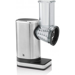 WMF Kitchenminis Salad-To-Go Electric Grater with Accessories, 150 W, Cromargan, 2 Speed, Black/Silver