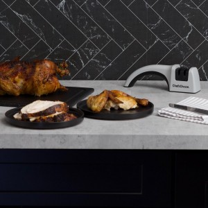 Chef’s Choice Professional Manual Knife Sharpeners for 20-Degree Straight-Edge Kitchen Hunting Fillet and Pocket Knives with Diamond Abrasives Precise Angle Control & Compact Footprint, 2-Stage, Gray