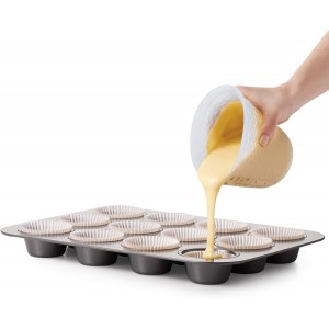 OXO Good Grips 2-Cup Squeeze & Pour Silicone Measuring Cup with Stay-Cool Pattern