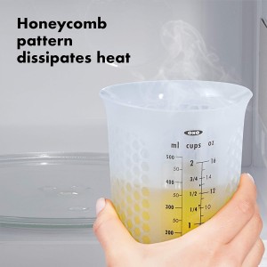 OXO Good Grips 2-Cup Squeeze & Pour Silicone Measuring Cup with Stay-Cool Pattern