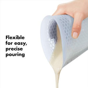 OXO Good Grips 2-Cup Squeeze & Pour Silicone Measuring Cup with Stay-Cool Pattern