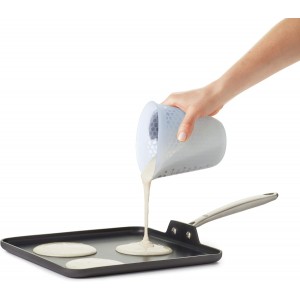 OXO Good Grips 2-Cup Squeeze & Pour Silicone Measuring Cup with Stay-Cool Pattern