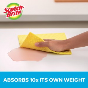 Scotch-Brite Sponge Cloth, Swedish Dish Cloths, Reusable Alternative to Paper Towels, 24 Sponge Cloths