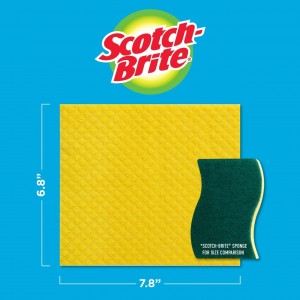 Scotch-Brite Sponge Cloth, Swedish Dish Cloths, Reusable Alternative to Paper Towels, 24 Sponge Cloths