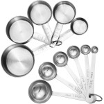 11 Piece Stainless Steel Measuring Spoons Cups Set, Premium Stackable Tablespoons Measuring Set for Gift Dry Liquid Ingredients Cooking Baking