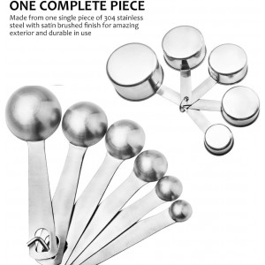 11 Piece Stainless Steel Measuring Spoons Cups Set, Premium Stackable Tablespoons Measuring Set for Gift Dry Liquid Ingredients Cooking Baking
