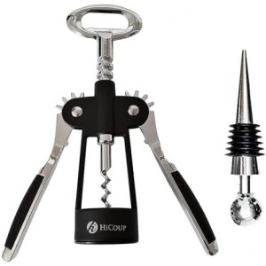HiCoup Corkscrew Wine Opener - Ergonomic...