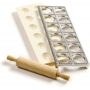 Norpro 3 Piece Ravioli Maker and Press Set with Rolling Pin