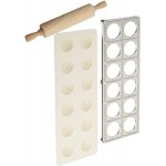 Norpro 3 Piece Ravioli Maker and Press Set with Rolling Pin