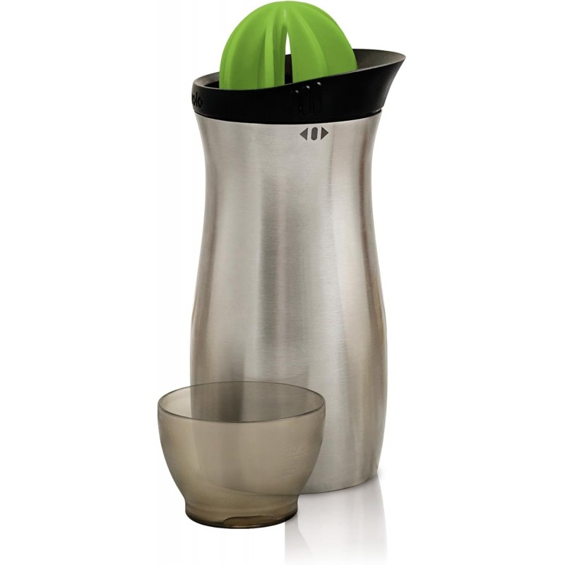 Tovolo Stainless Steel Cocktail Shaker with Strainer Reamer & Jigger 24 oz Drink Shaker, Dishwasher Safe BPA Free Cocktail Shaker with Measurements in Lid for Professional Martini Daiquiri Mojito