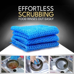 Dish Scrubbers for Cleaning Dishes - Replace Sponges for Dishes - Non Scratch Scrubbing Cloth for Washing Dishes - Best Alternative Dishwashing Scrub Pad - Household Kitchen Sponge Scrubbies Supplies