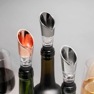 Viski Instant Wine Aerator Pour Spouts for Liquor Bottles, Drip-Free Pour, Wine Accessories for Wine Lovers, Stainless Steel