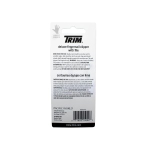 Trim Deluxe Fingernail Clipper with Nail File – Durable Stainless Steel Nail Cutter for Precise Trimming, (Pack of 6)