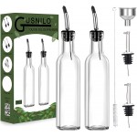 Gusnilo 8 oz (250ml) Oil and Vinegar Dispenser Set - 2PCS Olive Oil Dispenser Bottles, Syrup Dispenser & Kitchen Oil Bottles with Pour Spouts and Funnel