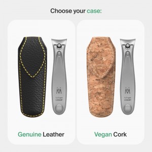 GERMANIKURE Professional Small Nail Clipper (6 cm) - FINOX Surgical Stainless Steel Manicure and Pedicure Tools in Leather Case- Ethically Made in Solingen Germany - 4711 - Travel Size Nail Care