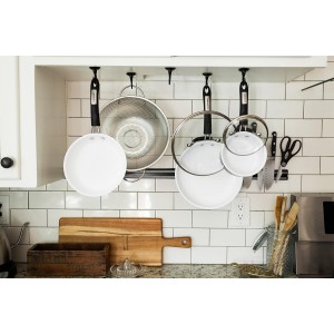 DLD Stainless Steel Micro-Perforated 5-Quart Colander - Professional Strainer with Heavy Duty Handles and Self-draining Solid Ring Base - Dishwasher Safe