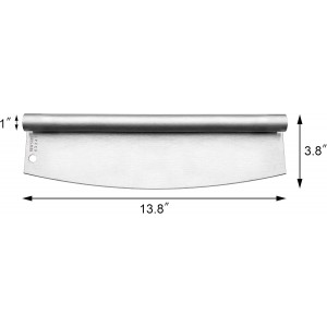 New Star Foodservice 43341 18/8 Stainless Steel Pizza Cutter, 13.75