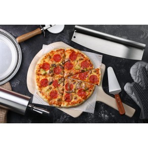 New Star Foodservice 43341 18/8 Stainless Steel Pizza Cutter, 13.75