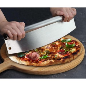 New Star Foodservice 43341 18/8 Stainless Steel Pizza Cutter, 13.75