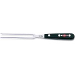 F. DICK Sausage Fork, Meat Fork, 15 cm to the Handle, Rustproof, Waterproof, Hygienic, Ideal for the Counter, Roasting, Meat, Fish I 91017152, Chrome Steel, Black