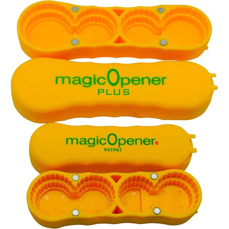 COMBO – 1 mO MINI for small plastic caps & 1 mO PLUS for larger plastic caps See Pictures for Better Understanding – Soda Opener - Water Opener | Twist-off | Good for 16 sizes | Help Aids