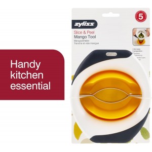 Zyliss 3-in-1 Mango Slicer, Peeler and Pit Remover Tool - Kitchen Mango Depitter & Peeler Gadget - Fruit Slicer with Micro-Serrated Stainless Steel Blader - Mango Corer for Easy Use