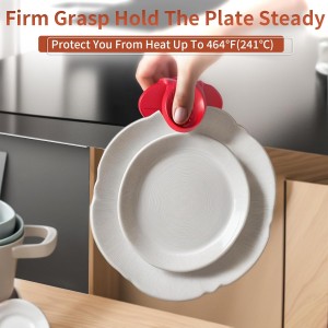 Silicone Pot Holders, YYP Silicone Heat Resistant Pot Holders, Oven Mini Mitts, Cooking Pinch Grips for Kitchen(No More Burning Your Fingers!)- Set of 3, Red