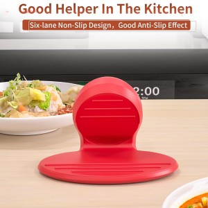 Silicone Pot Holders, YYP Silicone Heat Resistant Pot Holders, Oven Mini Mitts, Cooking Pinch Grips for Kitchen(No More Burning Your Fingers!)- Set of 3, Red