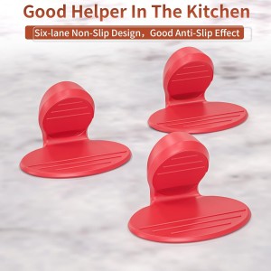 Silicone Pot Holders, YYP Silicone Heat Resistant Pot Holders, Oven Mini Mitts, Cooking Pinch Grips for Kitchen(No More Burning Your Fingers!)- Set of 3, Red