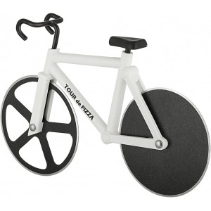Bicycle Pizza Cutter - TOUR de PIZZA Cutter with Display Stand - White Elephant Gifts, Kitchen Gagdets, Funny Gift Ideas