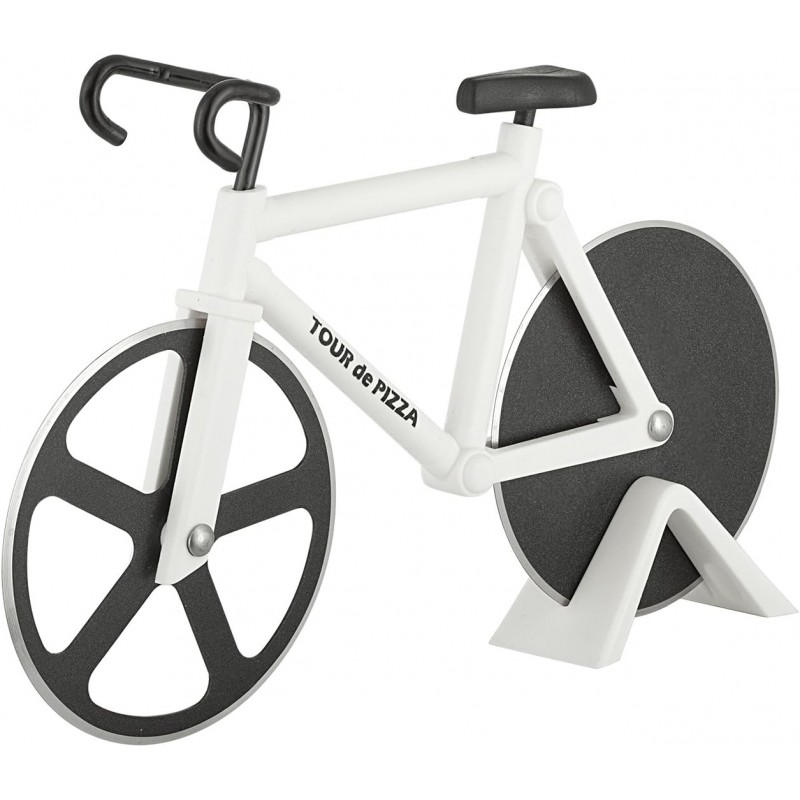Bicycle Pizza Cutter - TOUR de PIZZA Cutter with Display Stand - White Elephant Gifts, Kitchen Gagdets, Funny Gift Ideas